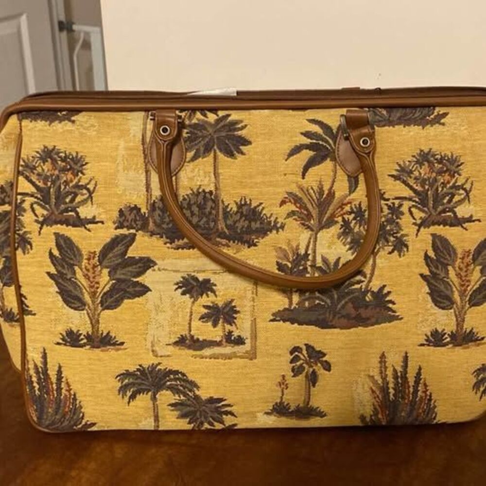 Bueno Weekender Carry On Overnight Bag Large Tropical‎ Palm Trees Satchel Carry